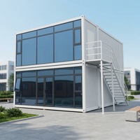 Maison conteneur détachable 20ft 40ft préfabriquée modulaire portable en acier robuste pour bureau résidentiel, résistante à la corrosion, fournisseur d'usine