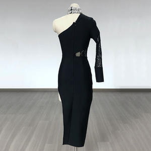 new arrival Factory Directly Sell Elegant Charming Romantic Modern Comfortable <b>Sexy</b> yellow Floral Embroidery Dress - Product Image 2