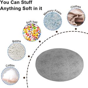 DB Big Soft Fluffy PV Velvet Sofá Cama Funda Silla Cojín Bean Bag Funda para silla Fundas para muebles - Product Image 4