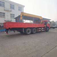 Dongfeng 10 Ton 6x4 Truk Berkinerja Tinggi dengan Crane Terpasang |   XCM9 SQS250-5 Boom 5-Bagian |   Mesin Yuchai 220HP Euro V |   Pompa Gearbox Hengli |   20m