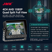Moniteur de caméra de recul AHD couleur 1080p JMK 10 pouces 10,1 pouces pour voiture, aide au stationnement en marche arrière