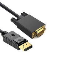 Cable DFX a VGA de 1.8M 1080P Full HD Macho a Macho con Blindaje de PVC para PC, Laptop, Monitor, Proyector, TV