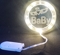 Ornements de Noël suspendus en acrylique LED de haute qualité, en forme de cœur, lumineux et chaleureux, pour la décoration de l'arbre de Noël, des fêtes à la maison et des événements festifs