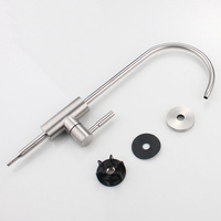 Purificateur d'eau potable RO en acier inoxydable brossé bon marché petit robinet filtre à eau par osmose inverse robinet d'eau à boisson directe