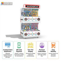 Machine à capsules de jouets à monnayeur professionnelle haute capacité et colorée pour centre commercial et salle de jeux, type Gashapon