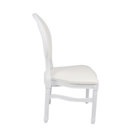 Chaises de mariage en chêne massif durables avec revêtement en cuir pour divers événements, mariages et fêtes, mobilier d'hôtel extérieur