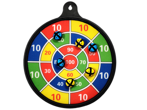 لوحة رمي السهام المغناطيسية البلاستيكية للأطفال، متينة وذات وجهين، مع لعبة الكرات، 15 بوصة، آمنة وممتعة - Product Image 3