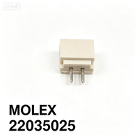 Connecteur Molex 22035025 Mini-SPOX pour carte PCB, 2 broches, pas de 2,5 mm, traversant, fil-carte, pour équipement industriel et applications domestiques