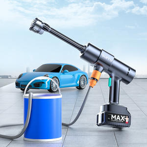 ปืนฉีดน้ำล้างรถไร้สาย SUITU แบตเตอรี่ลิเธียม 7.4V ปืนฉีดน้ำแรงดันสูงสำหรับทำความสะอาดรถยนต์ พร้อมสายยางยาว 10 เมตร และถัง - Product Image 2
