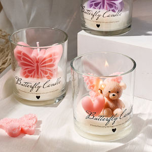 เทียนหอมถั่วเหลืองรูปผีเสื้อในขวดแก้ว ทำมือ หรูหรา ปลอดสารพิษ เป็นมิตรกับสิ่งแวดล้อม - Product Image 5