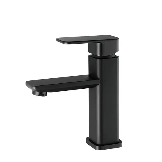 Robinet de lavabo carré de couleur noire mitigeur de bassin d'eau chaude et froide robinets de lavabo mitigeur robinets thermostatiques en laiton la