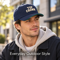 Casquette de baseball décontractée streetwear OEM ODM haut de gamme à six panneaux avec logo brodé en relief, visière incurvée et fermeture arrière réglable