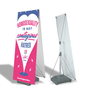 Meilleur vendeur conception de cadre extérieur <span class=keywords><strong>Base</strong></span> d'eau Portable légère X support de bannière - Product Image 4