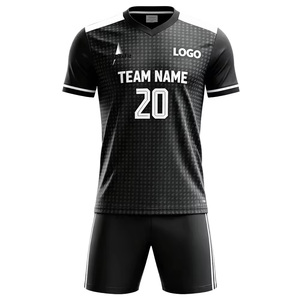 Maillots de football unisexes personnalisés Ruiwo, ensemble uniforme d'équipe de haute qualité, découpe automatisée, 100% polyester, col en V pour l'équipe - Product Image 1