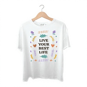 T-shirt pour femme à manches courtes en coton biologique à coupe classique avec impression personnalisée - Product Image 3