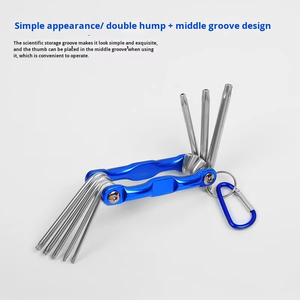 Folding Flat Head Hex <strong>Key</strong> <strong>Set</strong> Torx Bits Chrome Vanadium Steel Imperial Measurement Other <strong>Torque</strong> Capacity Cushioned Bag Handle - Product Image 3