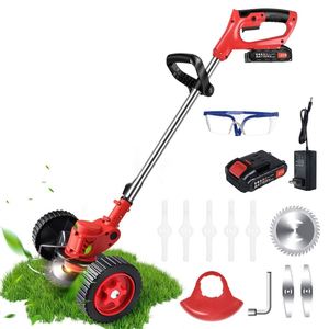 Tondeuse à gazon électrique sans fil Outils de tonte de jardin Tondeuse à gazon domestique Portable Machine de découpe d'herbe avec roues - Product Image 2