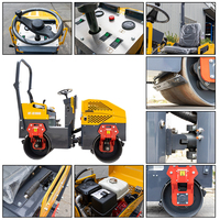 HIGHTOP 1100kg Mini Compacteur Double Tambour Rouleau Vibrant 1 Tonne 1.5T Rouleau de Route à Vendre