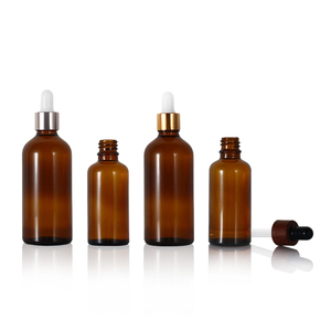 Botellas de <span class=keywords><strong>Perfume</strong></span> Redondas de Vidrio Ámbar de 5, 10, 15, 20, 30, 50, 100 ml (5-100 ml, 1 oz, 3.4 oz) con Gotero para Envasado de Líquidos - Product Image 2