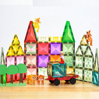 Bloques de Construcción Magnéticos, Juguetes Educativos STEM Coloridos, Fichas Magnéticas para Niños de 3 Años en Adelante