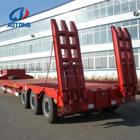 Semi-remorque surbaissée porte-conteneurs en acier 20 pieds, 3/4 essieux, 20 tonnes, pour fabricant, également disponible en version 40 pieds