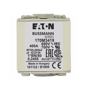 400A 700โวลต์ฟิวส์พิเศษ170M3419 Bussmann ฟิวส์ฟิวส์ความเร็วสูงตารางร่างกายฟิวส์ - Product Image 1