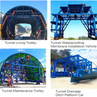 Panneau de coffrage en acier industriel pour soutien initial de tunnel, imperméable, avec chariot