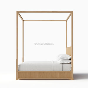 FERLY, деревянный каркас, двуспальная кровать, мебель, удобный дизайн, массивная деревянная дубовая панель, набор кроватей - Product Image 3
