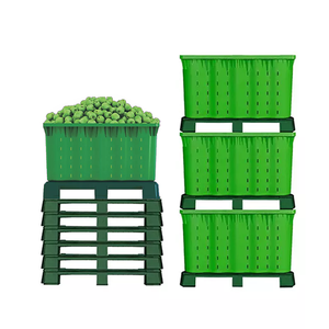 Warehouse Agricultural Products Transportation Bin 780L Stacking Pallets Fresh Storage Crate