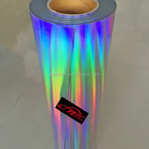 Nuevo estilo de tinta imprimible solvente de plata láser holográfico Arco Iris envoltura de vinilo de la película