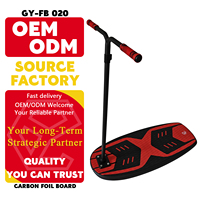 Planche de SUP FB 020 en fibre de carbone durable, 96 cm, rouge, portable, étanche, unisexe, compatible avec plusieurs systèmes d'hydrofoil