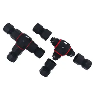 Waterproof Outdoor 2pin 3pin 4pin 5pin 16A 20A Ip68 T Type 3 Way Watertight Electrical Connector