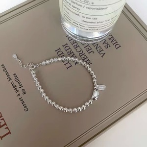 S925 Sterling Silver <b>Beaded</b> <b>Bracelet</b> For Women Ball Shape Everyday Wear Jewelry - Product Image 1