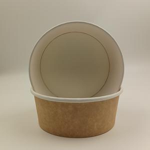 Contenedor de comida desechable personalizado, ensaladera de papel Kraft, cuenco para sopa, cuenco para helado con tapa - Product Image 5