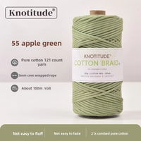 Nouveau Kit de Tissage DIY 21 pièces en Fil Chenille Filé 3mm, Teint à la Main, pour Tapisserie Petite Marguerite, Cordon de Téléphone 100m, 100% Coton