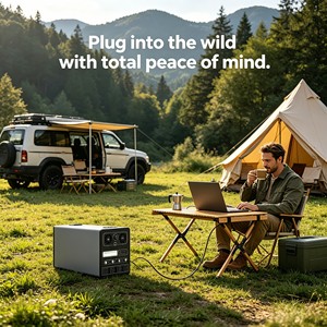 Estación de Energía Portátil de 1000WH y 800W con Onda Sinusoidal Pura para el Hogar y Camping, con Batería para Uso Externo Multifuncional en Automóviles y Actividades al Aire Libre - Product Image 1