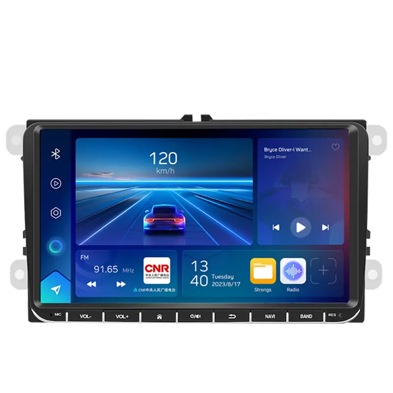 2 + 32G Stereo RDS FM mobil Android, Radio mobil Autoradio Carplay Android Auto GPS Navi Wifi untuk VW/Passat/Golf/MK5/MK6/Jetta