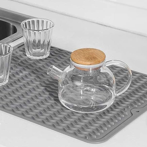 Multiple Usage <b>Large</b> Sink <b>Mat</b> Drain Pad for Drying Dishes Silicone Dish Drying <b>Mat</b> for Kitchen Counter - Product Image 3