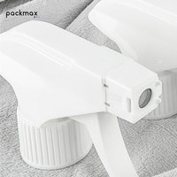 Pulverizador de gatillo cuadrado de plástico de 28 mm con boquilla a prueba de derrames para botellas de productos químicos de uso doméstico