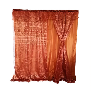 Panel de Cortinas de Encaje de 1.35m de Alto x 1.70m de Ancho con Diseño Floral, Decoración Transparente para Ventanas - Product Image 1