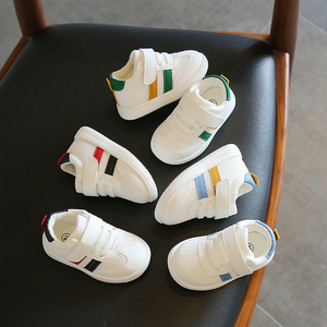 흰색 스니커즈 남아 여아 소프트 솔 아기 워킹 슈즈 - Product Image 3