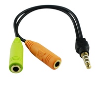 Onlyoa 3.5mm אודיו Y ספליטר כבל מיקרופון אוזניות אוזניות שקע סטריאו ספליטר 3.5mm זכר ל 2 כפול נקבה