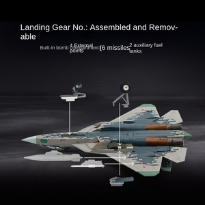 Terbo 1:72 <span class=keywords><strong>Su</strong></span> 57โมเดลสำเร็จรูป <span class=keywords><strong>T50</strong></span>เครื่องบินรบรัสเซียในกล่องแสดงงานอดิเรกอัลลอย - Product Image 2