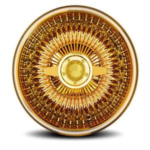 Ruota in filo d'acciaio inossidabile 13 14 7 pollici 72 100 raggio tutto oro per rotoli Royce Cadillac Thunderbird Chevrolet - Product Image 2