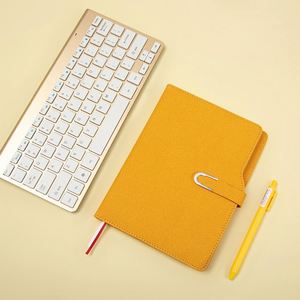 Carnet de notes vintage personnalisé avec logo, couverture rigide en cuir PU A5, journal de bureau, planificateur, carnet multicolores avec boucle magnétique - Product Image 3