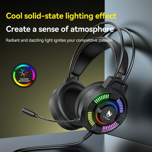 T-WOLF H140 7.1USB <span class=keywords><strong>Headset</strong></span> Gaming suara Surround dengan mikrofon untuk Gamer PC Headphone atas telinga untuk musik dengan penutup telinga lembut - Product Image 3
