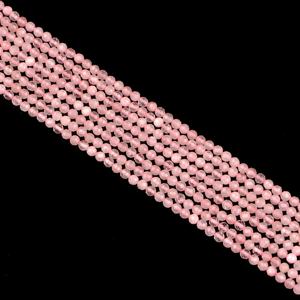 Madagaskar gül kuvars gevşek boncuk kolye bilezik sert kesme 2/<span class=keywords><strong>3</strong></span>/4MM basit halk tarzı doğal kristal takı yapımı - Product Image 4