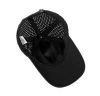 Casquette de baseball personnalisée à séchage rapide, visière incurvée, fermeture snapback, maille découpée au laser, casquette de golf pour hommes et femmes, grande taille