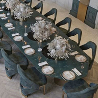 Table à manger ovale moderne de luxe avec plateau en marbre, table à manger de luxe pour 12 personnes, table à manger en marbre blanc, personnalisation possible