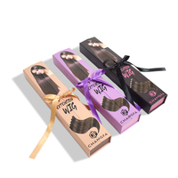 Boîte d'emballage de perruque de luxe avec ruban fermeture magnétique Extension de cheveux emballage de boîte-cadeau en carton rigide